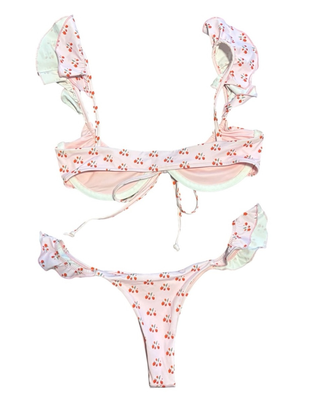 Frankie’s Bikinis Ruffle Berry Bikini - Picture 3 of 4